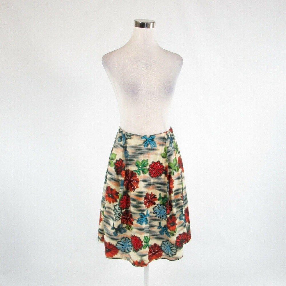 White red MALIPARMI pleated skirt IT40 6 - Picture 12 of 14